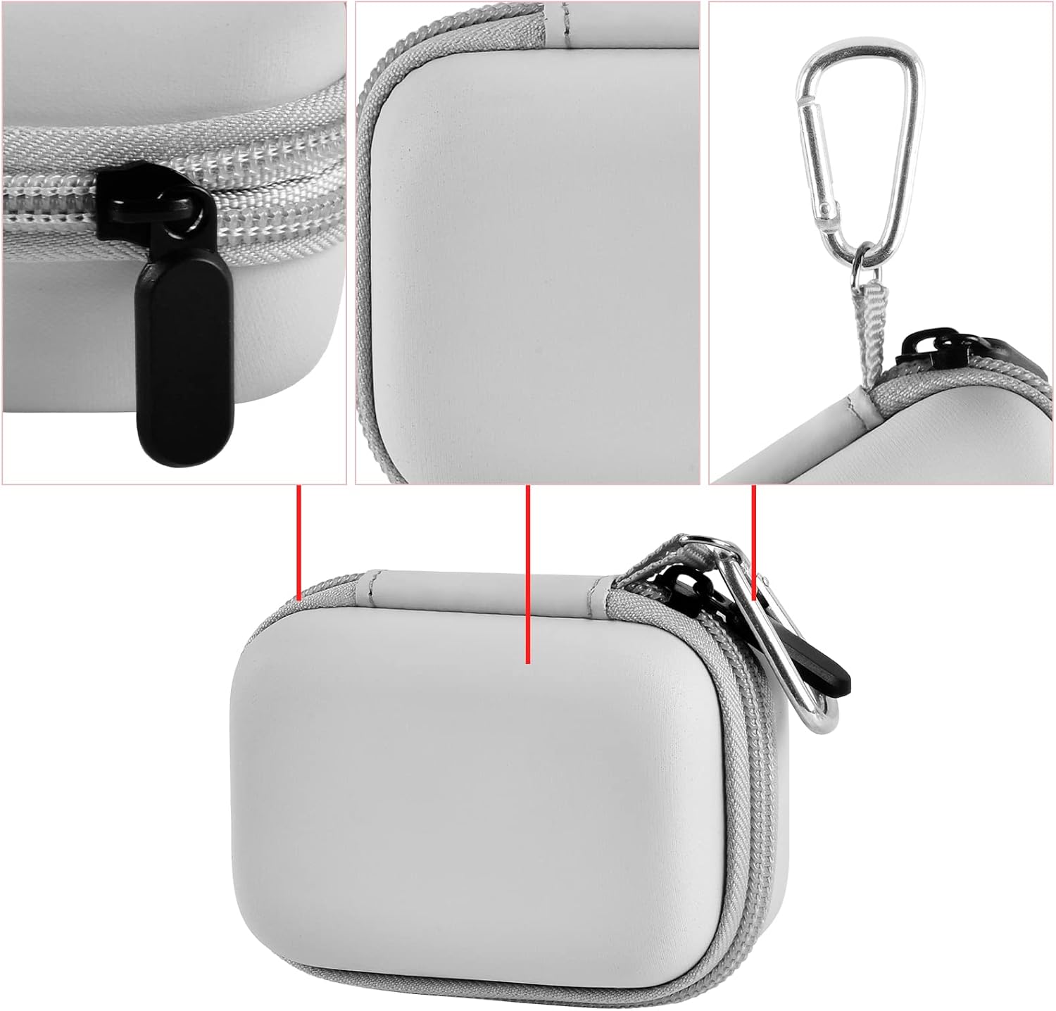 Portable Charger Power Bank Case for Swyop/for Feob/for Charmast/for JEJILL/for LanLuk/for VEGER/for iWALK/for Taegila/for Kuulaa and More Small Charging Battery Pack - Bag Only (White)
