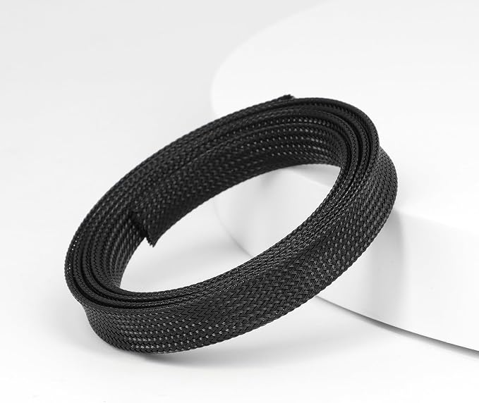 25ft PET Expandable Braided Cable Sleeve 3/8inch Pet Braided Cable Sleeve - Image 3