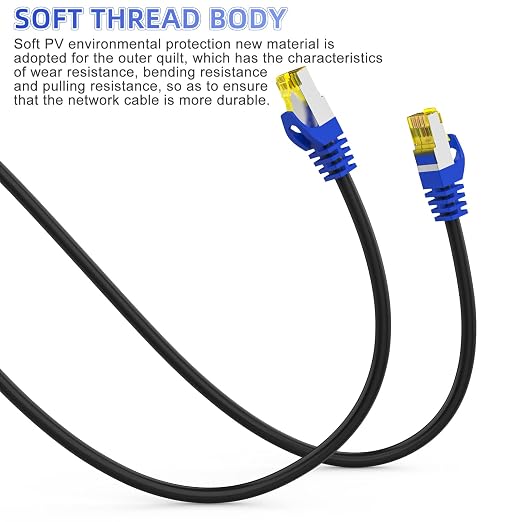 Cat 8 Ethernet Cable 70 ft, 30 ft 35 ft 50 ft 100 ft Heavy Duty High Speed - Image 6