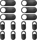 Webcam Cover Slide, 14 Pack Webcam Cover, Ultra-Thin Camera Cover for Laptop, Desktop, PC, MacBook, iPad, Tablet, iPhone, Cell Phone, Laptop Camera Cover Slide to Protect Your Privacy(Black)
