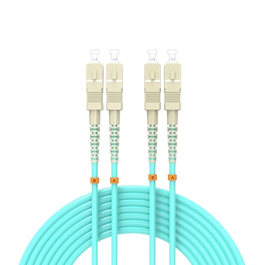 Fiber Patch Cable 49/15meters SC/UPC to SC/UPC OM3 10Gb/Gigabit MultiMode by Buacoz