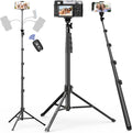 EMART 70" Flexible Phone Tripod for iPhone, Overhead Cellphone Holder &Camera Stand with Gooseneck and Remote, Selfie Stick for Video Recording, Live Streaming, Cooking, Vlogging, Fitness