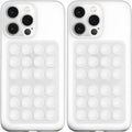 Anteel MAX Silicone Suction Phone Case Adhesive Mount, Upgraded Super Strong Grip, Durable, Easy to Use, Hands-Free Sticky Phone Holder for Selfies, Tiktok Videos, 2.56"x3.94" (TP&TP)