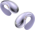 Ultra Open-Ear-Earbuds Wireless Bluetooth - Ergonomic Clip-On Earbuds, Bone Conduction Over-The-Ear Headphones with Waterproof Design and Secure Fit for Small Ears, Purple