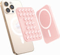 SUPERONE Magnetic Suction Phone Mount for MagSafe Case, Silicone Octo Cup Buddy Sticky Phone Grip Holder for iPhone 16/15/14/13/12 Series, Removable Hands-Free Selfie/Video for TikTok & Instagram-Pink