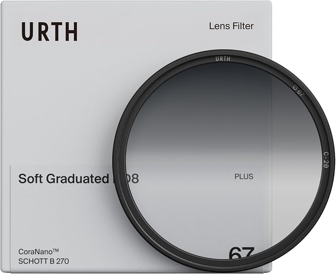 Urth 86mm Soft Graduated ND8 Lens Filter — 3-Stop, HD Optical Glass 20-Layer by Urth