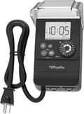 TiFFCOFiO New Digital Outdoor Timer Waterproof, Dial Programmable Method, Outdoor Light Timer with 2FT Extension Cord, 2 Grounded Electrical Outlets for Lights, 6 Sets of Programs, 20A/2500W