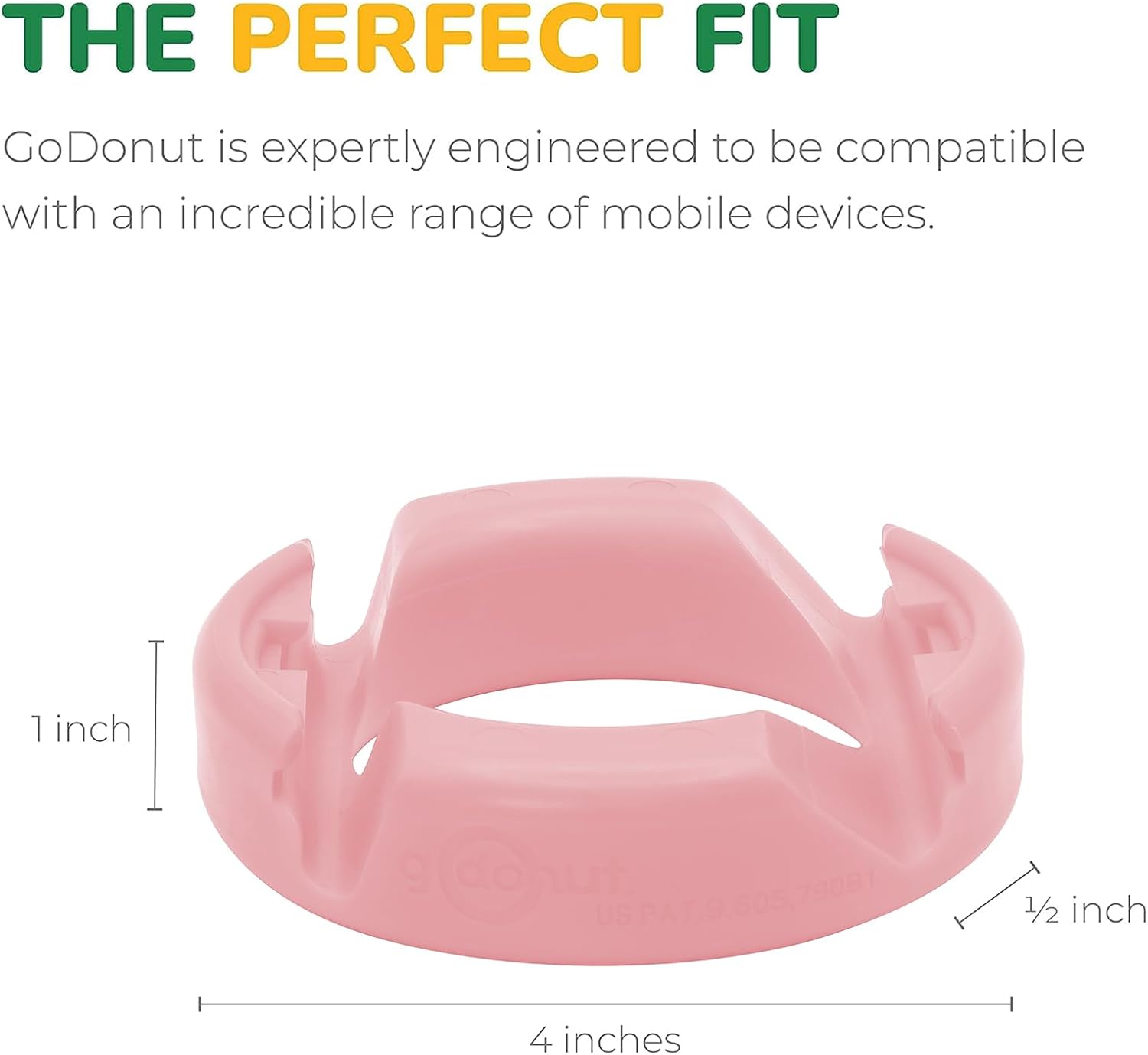 GoDonut – Phone Stand Original – Cell Phone Holder + Tablet Stand Desk Organizer – Compatible with Tablet, iPhone 16 15 14 Pro Max, Android & Most Smartphones - Pink