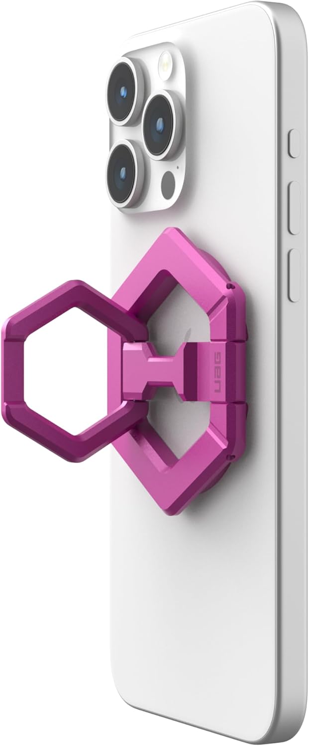URBAN ARMOR GEAR UAG Magnetic Phone Ring Stand Compatible with MagSafe Magnet, Removable Metal Finger Ring Grip & 360 Rotation Adjustable Kickstand for iPhone 16/15, Galaxy S25, S24, Orchid Pink