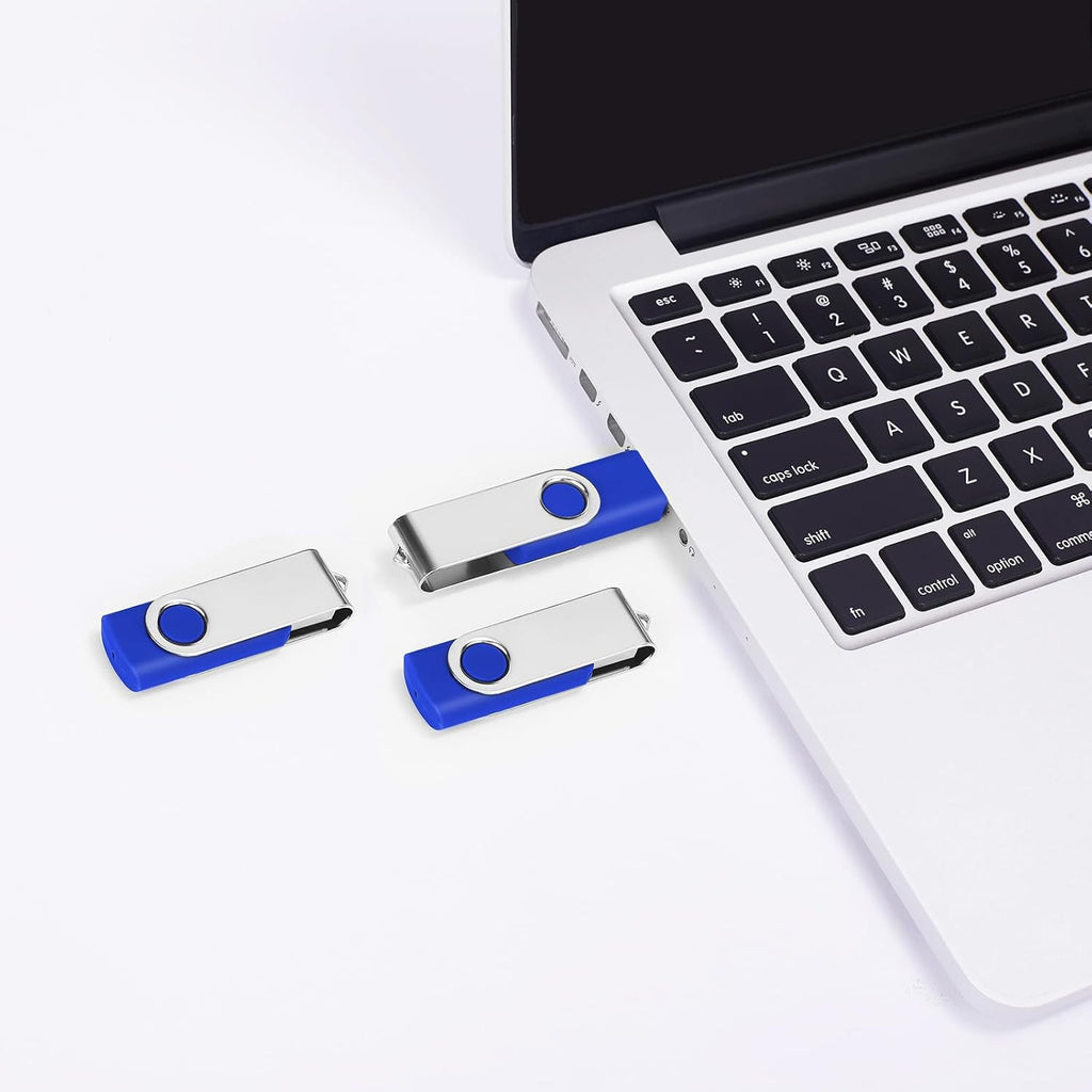 128MB Bulk Flash Drives 100 Pack EASTBULL USB 2.0 Flash Drives Pack Thumb Drives Bulk USB Drive Bulk for Storage (Blue 100Units)