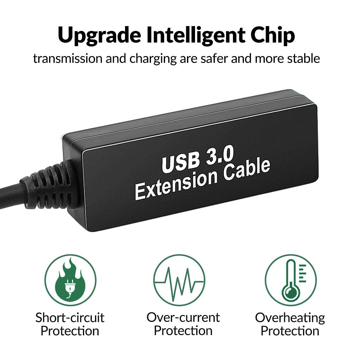 75FT USB 3.0 Active Extension Cable, USB 3.0 Extension Cord A-Male to A-Female, With High-Speed Data Signal Amplifier, Compatible With Quest 3.VR,Rift.360 Kinect. Xbox,Webcam.PS4 HD Camera or More