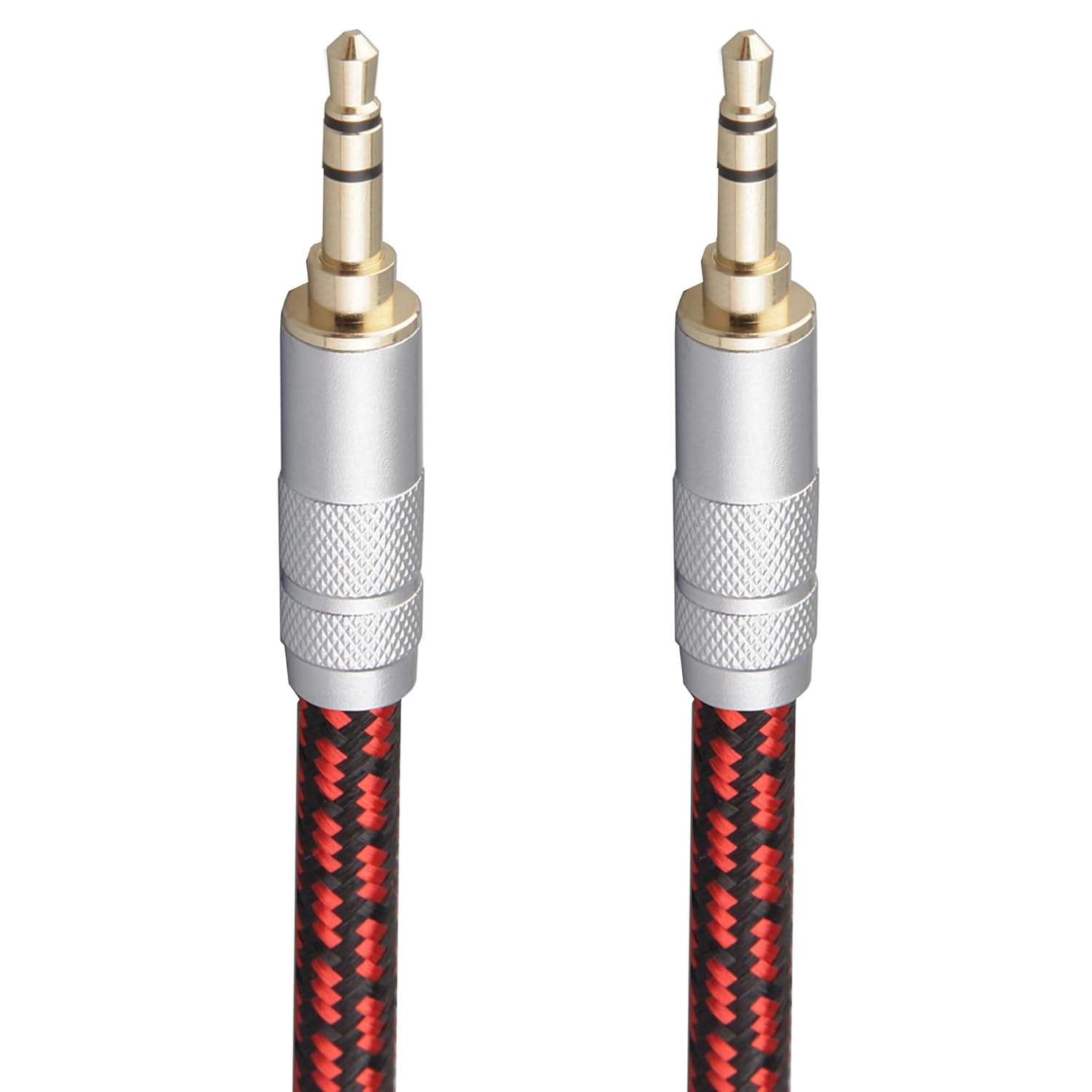 Audiophile High Purity Copper Aux Audio Cable 3.5mm Male to 3.5mm Male Audio Auxiliary Cord Gold-Plated Stereo HiFi Adapter Cable (Straight to Straight, 6.5ft/2m)