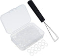 Keyboard Puller Keycap Removal Tool and 200 Pcs Rubber O-Ring Dampeners Plumbing Rubber O-Ring Seal for Switch and Mechanical Keyboard