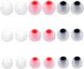 Replacement Earbud Tips Silicone Earbud Covers Fit Most in-Ear Earbuds(Inner Hole 3.8mm -5.1mm) Headphone Eartips Ear Bud Rubber Tips 9 Pairs S M L