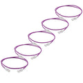 TRUECABLE Cat6 Component Rated Patch Cable, Unshielded (U/UTP), 3ft, Purple, 28AWG Solid Copper, Snagless 10G High-Speed Ethernet Cable, PoE++ 4PPoE 100W, UL Listed, RoHS-3, 5 Pack