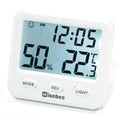 Wisebee Digital Indoor Hygrometer Thermometer, 2.9" Backlit Temperature Humidity Sensor Monitor for Baby Rooms, Home, Office, 1 Pack (White)