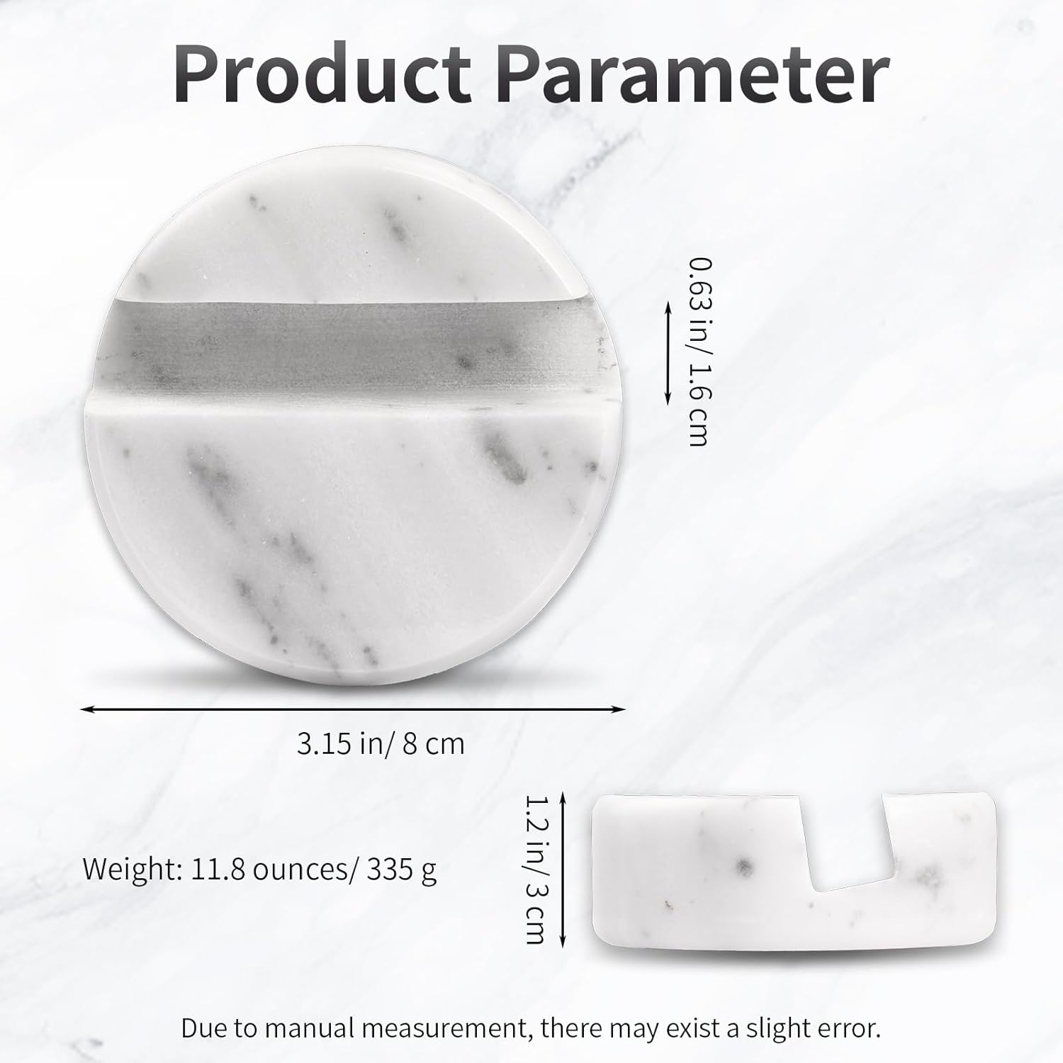 Marble Phone Stand for Desk - Cell Phone Holder for Nightstand Office Decor Compatible with iPhone 17 16 15 Pro Max iPad mini, Telephone Boho White Marble Kitchen Accessories