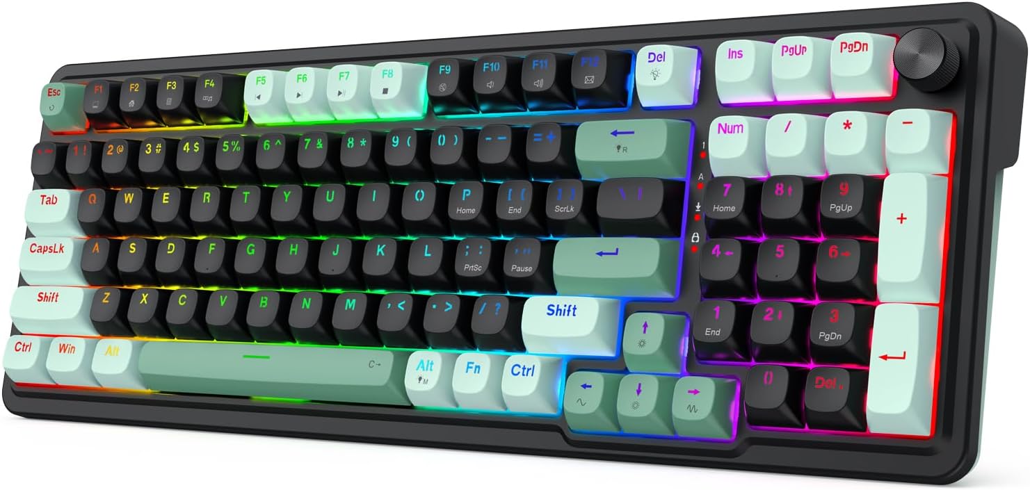 Redragon K686 HE Rapid Trigger Gaming Keyboard, 98 Keys 8K Wired Mechanical Keyboard w/ Next-Gen UltraMag 100% POM Silky Magnetic Switch, Dual-Module Floating Patent Structure Design, 2-Layer Noise Dampening