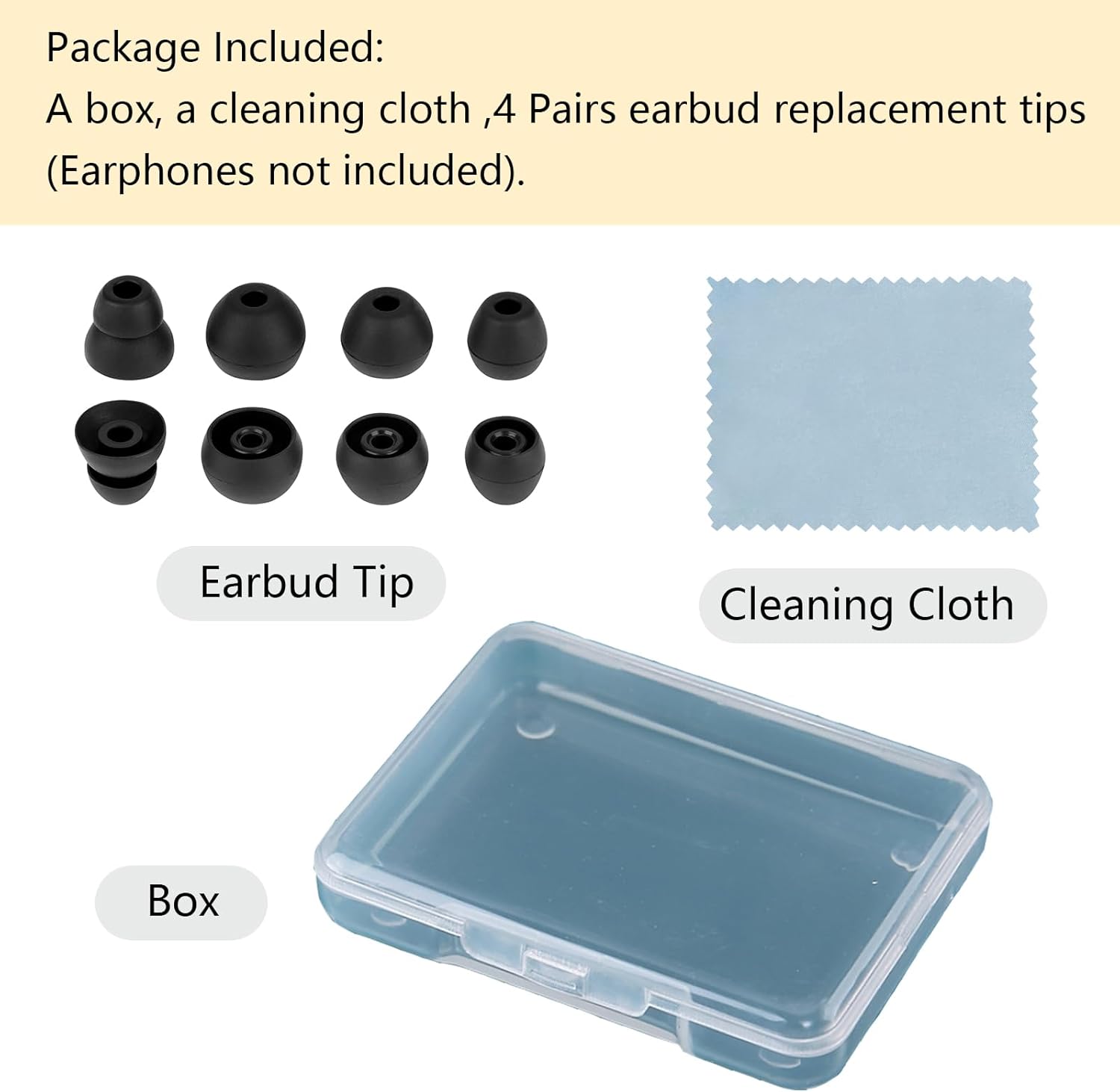 Silicone Replacement Earbud Tips Ear Tips Compatible with Powerbeats Pro Beats Wireless Earphone Headphone Earbud Rubber Tips 4 Pairs