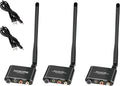eppfun 50m/2.4G Wireless Audio Transmitter Receiver for 2 Subwoofer/Active Speaker/Power Amplifier/Home Stero, with 20ms Low Latency,192kHz/24bit HiFi, 165Feet/ RCA/3.5mm Audio (only Audio)
