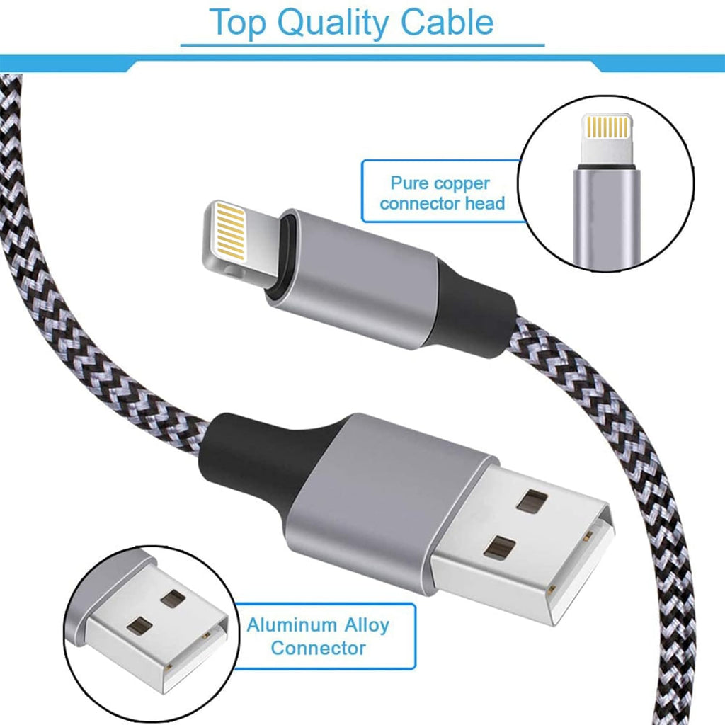 iPhone Fast Charger,iPhone Charger Fast Charging 2Pack Dual Port USB Wall Chargers Block Adapter Plug Long 6FT Fast Charging Lightning Cable Cord for iPhone 14 13 12 11 Pro Max XS X 8 7 Plus SE iPad