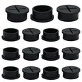 Desk Grommet, 1 in 25 mm Silicone Rubber Grommets, Black Desk Hole Cover for Cables, Flexible Wall Cord Pass Through Grommet for Office Table Computer Home Furniture Wire Organizer-15 Pcs