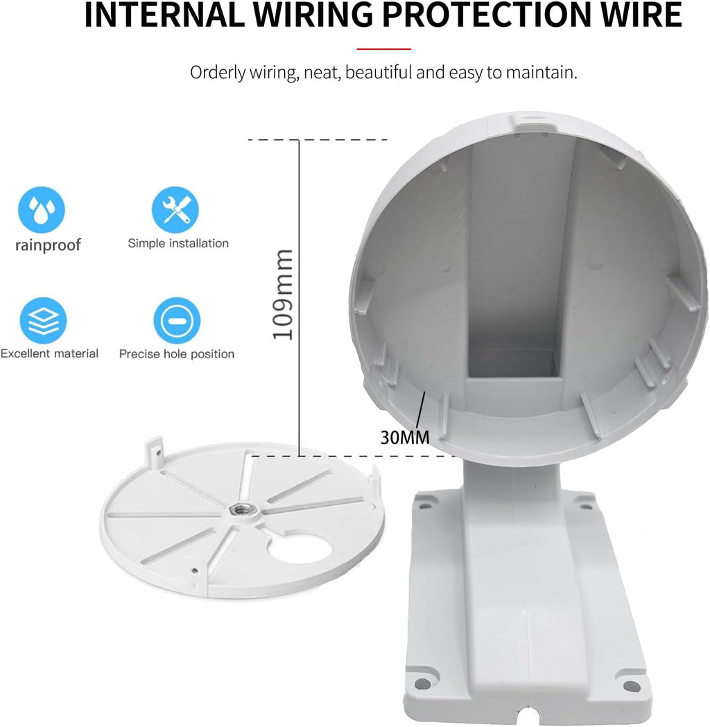 Indoor Outdoor Security Camera Mount Wall Mount L Type Bracket for Security Dome IP Camera Mounting,Junction Box Cable Management Mounting Case,Dome Camera Mount