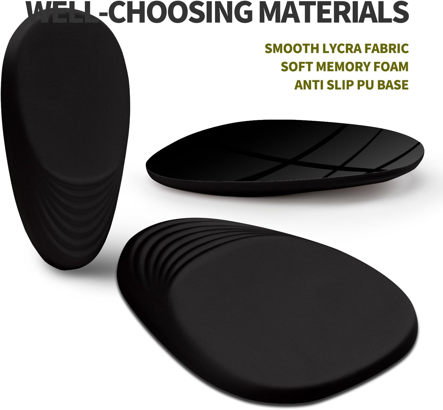 Hokafenle Ergonomic Mouse Pad Wrist Support, Terraced Slope Carpal Tunnel Wrist Pad for Mouse with Unibody Memory Foam, Wrist Rest Pain Relief Mousepad (Dark Night, 11.8x7.9 in)