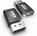 4K DisplayPort to HDMI Adapter 2-Pack, JSAUX DP PC to HDMI Monitor Converter Video UHD 2K@120Hz,4K@30 DP to HDTV Male to Female Uni-Directional adapter Compatible with Dell, Lenovo, HP,GPU, AMD -Black