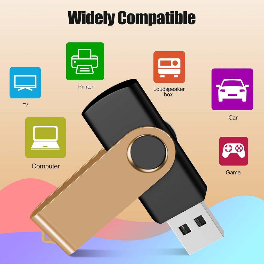 EASTBULL 16GB USB Flash Drive Bulk Thumb Drives 50 Pack with Lanyards USB 2.0 Jump Drive 16 GB Memory Sticks Zip Drive Pen Drive for Storage and Backup Gold 50PCS 16GB