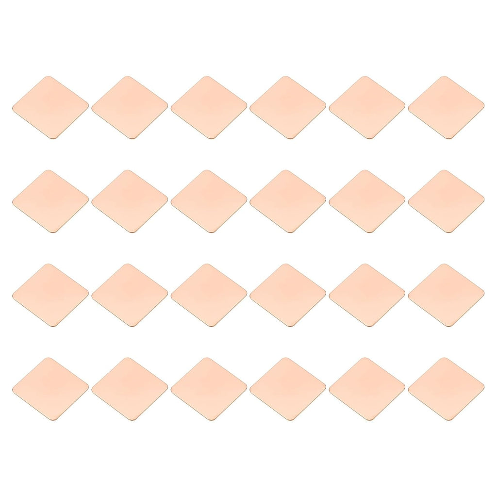 PATIKIL Copper Heatsink Pad Shims, 24 Pcs 20x20x0.5mm Copper Pad Shim IC Chipset GPU CPU Thermal Heatsink for Cooling Laptop Desktop Computer