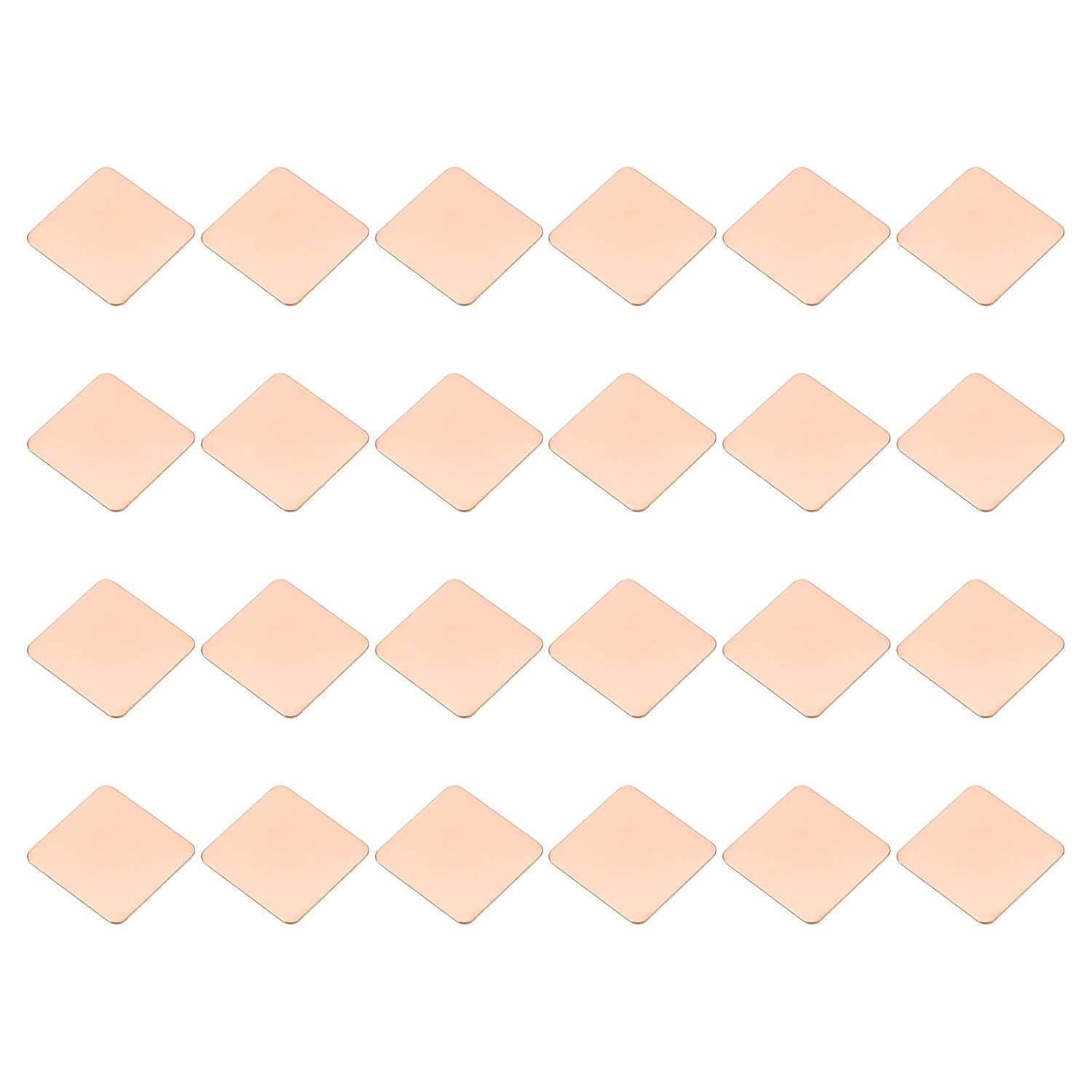 PATIKIL Copper Heatsink Pad Shims, 24 Pcs 20x20x0.5mm Copper Pad Shim IC Chipset GPU CPU Thermal Heatsink for Cooling Laptop Desktop Computer