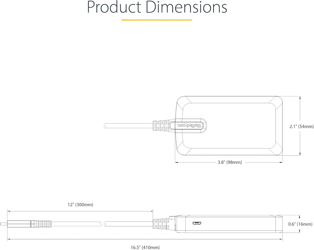 StarTech.com 4-Port USB-C Hub - 5Gbps - Bus Powered - USB C to 4x USB-A Hub w/ Optional Auxiliary Power Input - Portable Desktop/Laptop USB Hub - 1ft (30cm) Cable - USB Expansion Hub (5G4AB-USB-C-HUB)