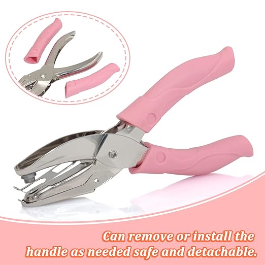 CheeMuii 5 Pieces Metal Handheld Paper Punch Single-Hole Tag Punch Set - Image 3
