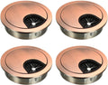 uxcell Cable Hole Cover, 2Inch/50mm Zinc Alloy Desk Wire Cord Cable Grommets Hole Cover for Office PC Desk Cable Cord Organizer, 4Pcs Red Bronze