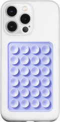 Silicone Suction Phone Case Mount, Silicon Adhesive Phone Accessory for Smartphones, Hands-Free Mirror Shower Phone Holder for Selfies, Tiktok Videos (Lavender)