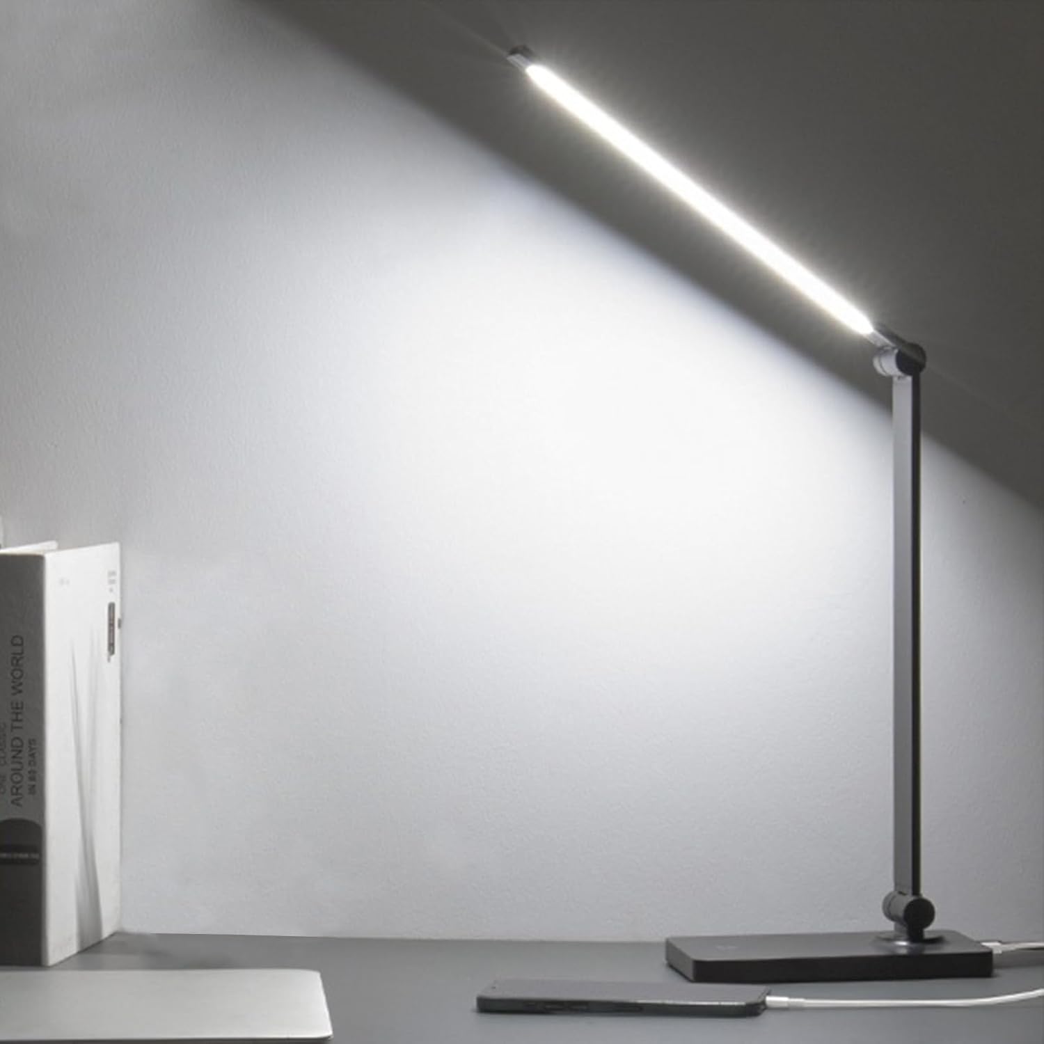 Rechargeable Desk Lamp LED Desk Lamps Eye-Caring Desk Lamps Dimmable Office Lamp with USB Chager Touch Control for Home Office Student Dormitory