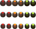 Silicone Replacement Earbud Covers Fit Most in-Ear Earbuds(Inner Hole 3.8mm -5.1mm) Headphone Ear Tips 9 Pairs S M L