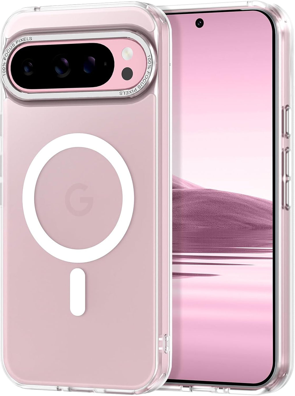 Magnetic for Google Pixel 9 Pro XL Case, [Military Grade Drop Protection] [Compatible with MagSafe] Shockproof Slim Translucent Matte Anti-Slip for Women Girls Men Case, Clear