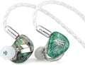 Linsoul Kiwi Ears Orchestra Lite Performance Custom 8BA in-Ear Monitor IEM with Detachable 4-core 7N Oxygen-Free Copper OFC Cable, Handcrafts Faceplate for Audiophile Studio Musician (Green)