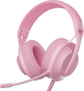 S30 Gaming Headset with Microphone,198g Lightweight Design, Wired Gaming Headphones for Xbox, Xbox Series X|S, PS5, PS4, Switch, PC, Noise Cancelling Mic, Soft Earmuffs (Pink)