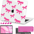 Teryeefi for MacBook Air 13 inch Case 2020 2019 2018 fits Model M1 A2337 A2179 A1932 with Retina Display with Touch ID, Plastic Hard Shell Case & Keyboard Cover & Screen Protector, Bows-A