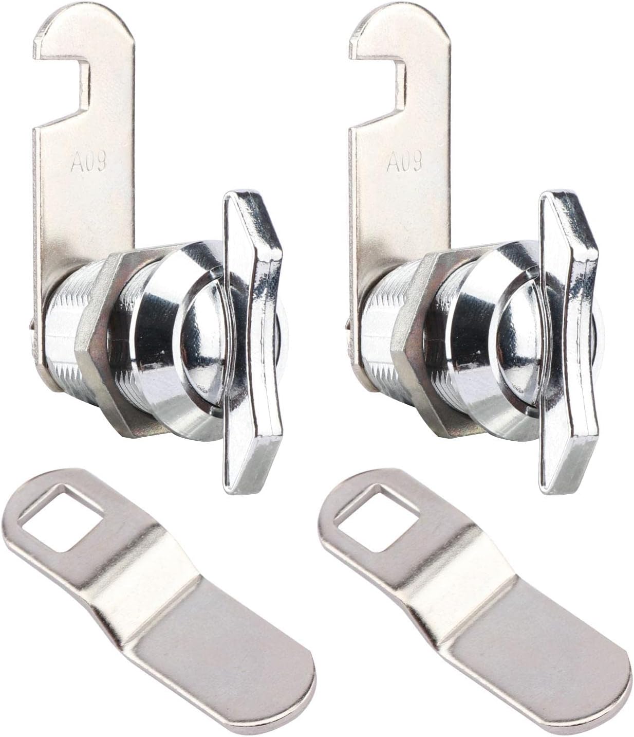 Thumb Operated Offset Cam Lock,Replacement Keyless Compartment Latch, Non-Locking Compartment Lock for RV, Camper, Vehicles, Storage Door Cabinet Mailbox Drawer(Color:L: 19 x 20mm)