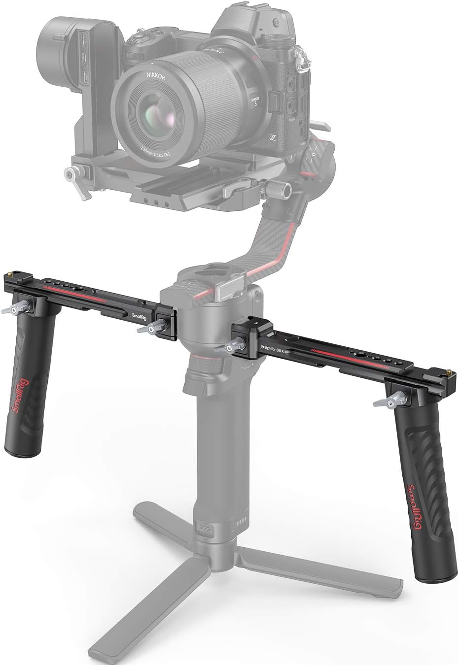 SMALLRIG Dual Handle Handgrip for DJI RS 4 /RS 4 Pro/RS 3 / RS 3 Pro/RS 2 / RSC 2 Gimbal, Gimbal Handle Grip with NATO Rails, Cold Shoe, 1/4"-20 & 3/8"-16 Threaded Holes