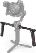 SMALLRIG Dual Handle Handgrip for DJI RS 4 /RS 4 Pro/RS 3 / RS 3 Pro/RS 2 / RSC 2 Gimbal, Gimbal Handle Grip with NATO Rails, Cold Shoe, 1/4"-20 & 3/8"-16 Threaded Holes