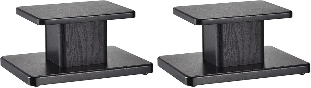 MECCANIXITY Wood Speaker Stands, 2 Pack 5.9 Inch (15cm) Universal Speaker Stand Hollowed Bases Enhanced Audio Listening for Home Theaters Cinema