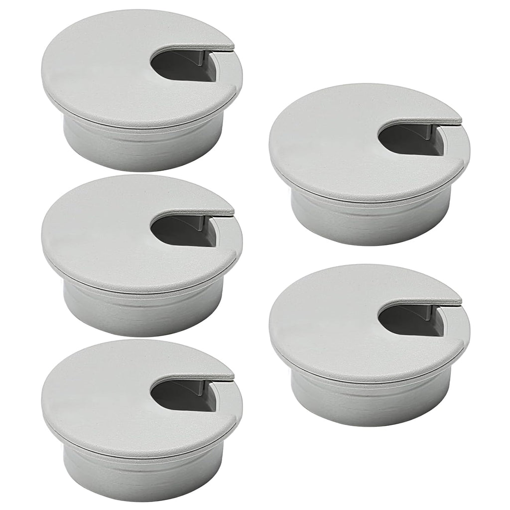 5 Pcs Desk Grommet 1-3/8" / 35 mm, Desk Cord Hole Cover, Cable Grommet ABS Plastic, Desk Hole Grommet for Home & Office Pc, Detachable Cable Cord Organizer-Light Grey