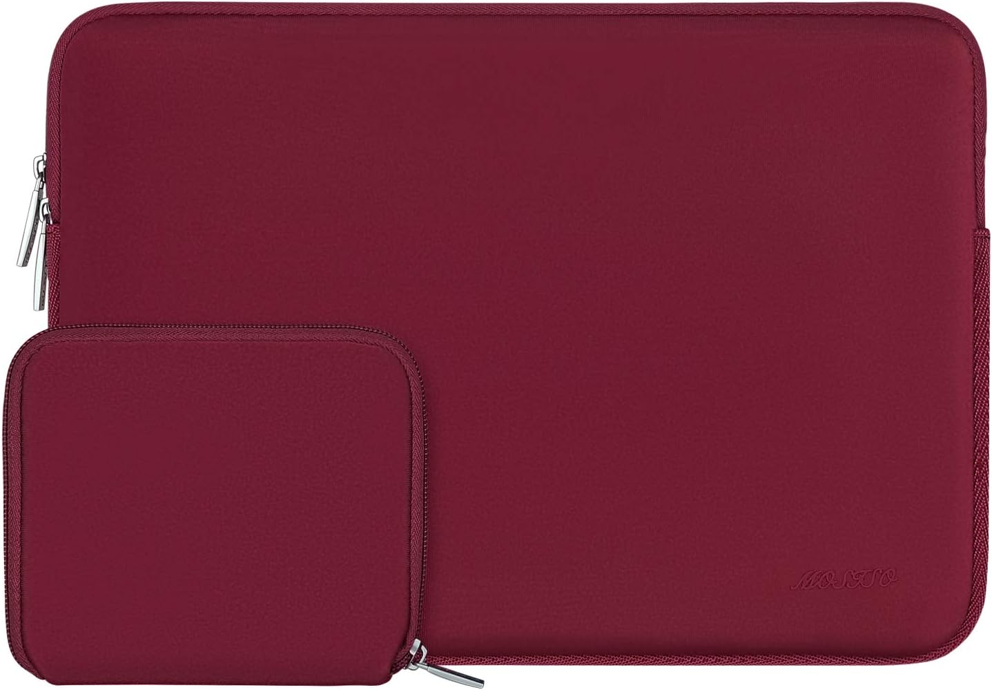 MOSISO Laptop Case 13.3 inch, 13-13.3 inch Laptop Sleeve Bag Compatible with MacBook Air/Pro 13/Pro 14 M5 M4 M3 M2 M1, HP Dell ASUS Lenovo, Neoprene Computer Sleeve Bag with Small Case, Red