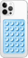 Silicone Suction Phone Case Mount, Non Slip Sticky Phone Grip for Cellphone, Silicon Adhesive Suction Cup Phone Mount, Strong Grip Holder for Selfies and Videos (Baby Blue)