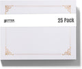 Better Office Products 25 Pack White Certificate Holders, Diploma Holders by BetterOfficeProducts